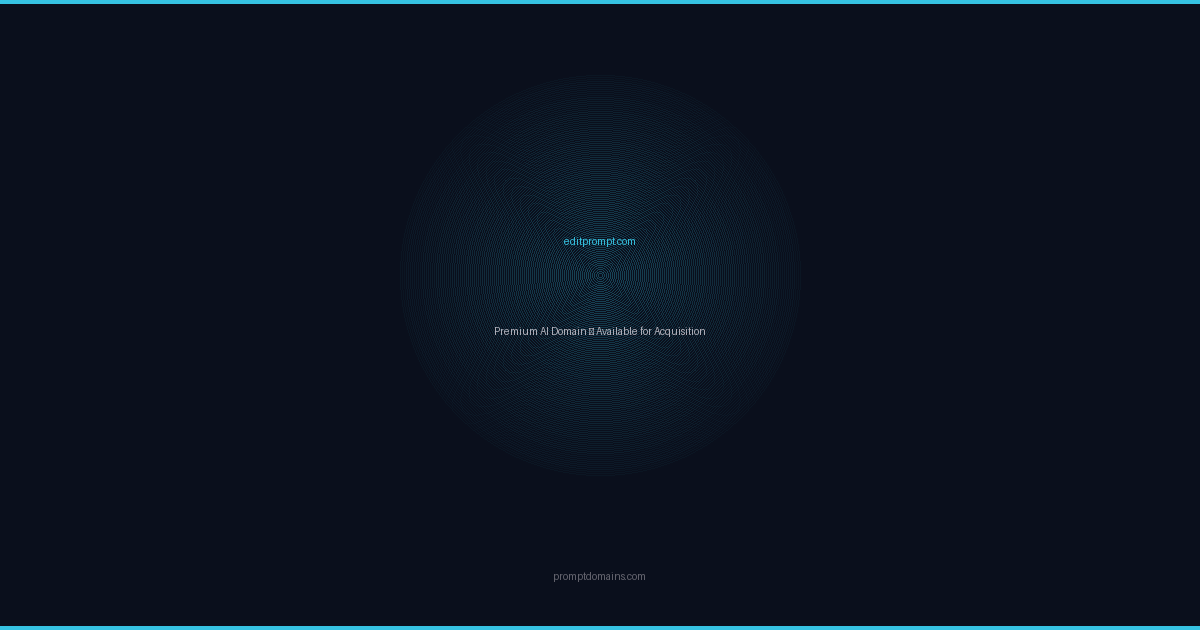 EditPrompt.com — Prompt Editor & Optimizer | Premium Domain